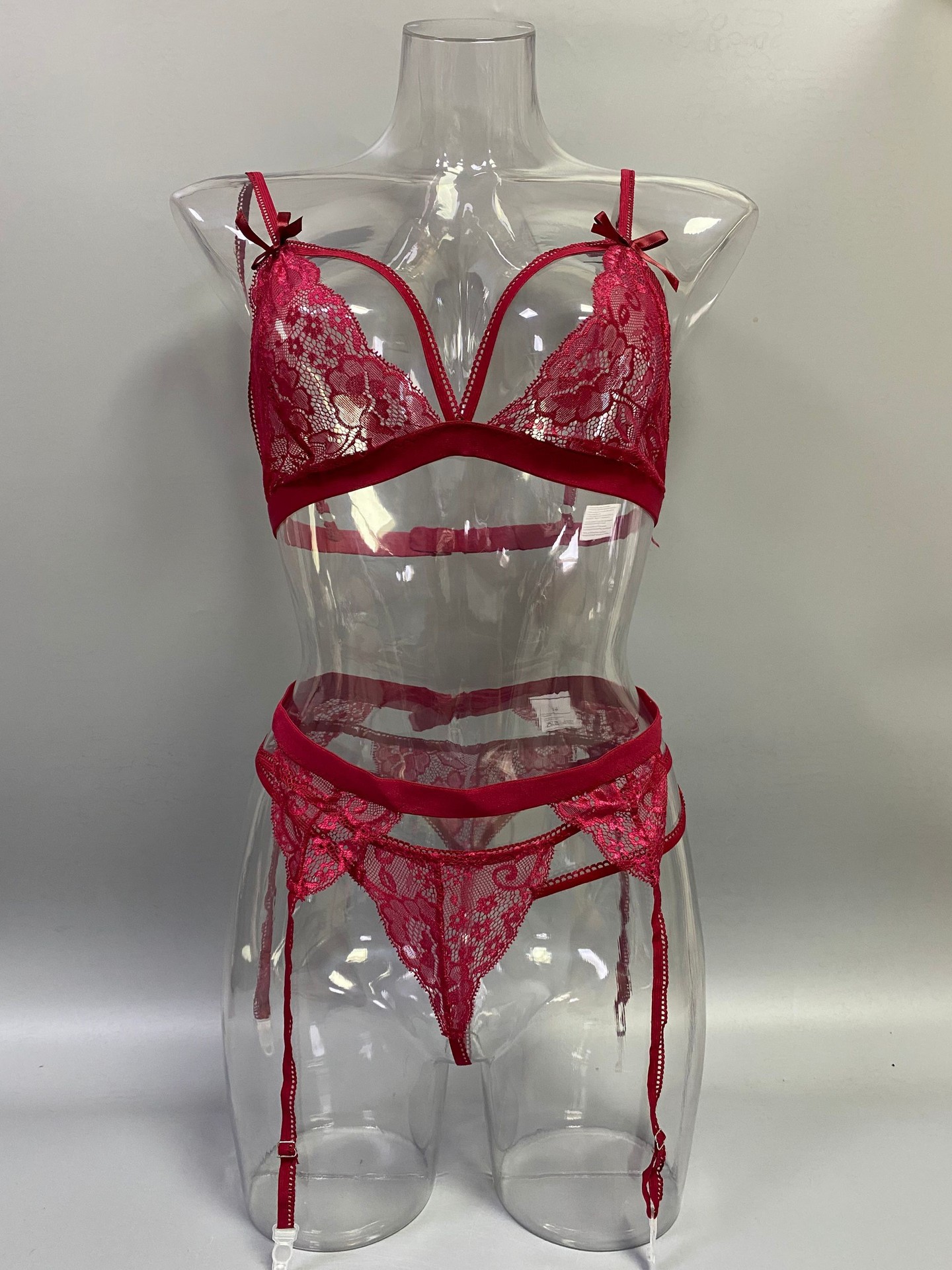 Sheer Lace Strappy Bra and Garter Belt Set with Thong 19 O1CN01qjBWol28n3mdnBZAP 3573497976 0 cib