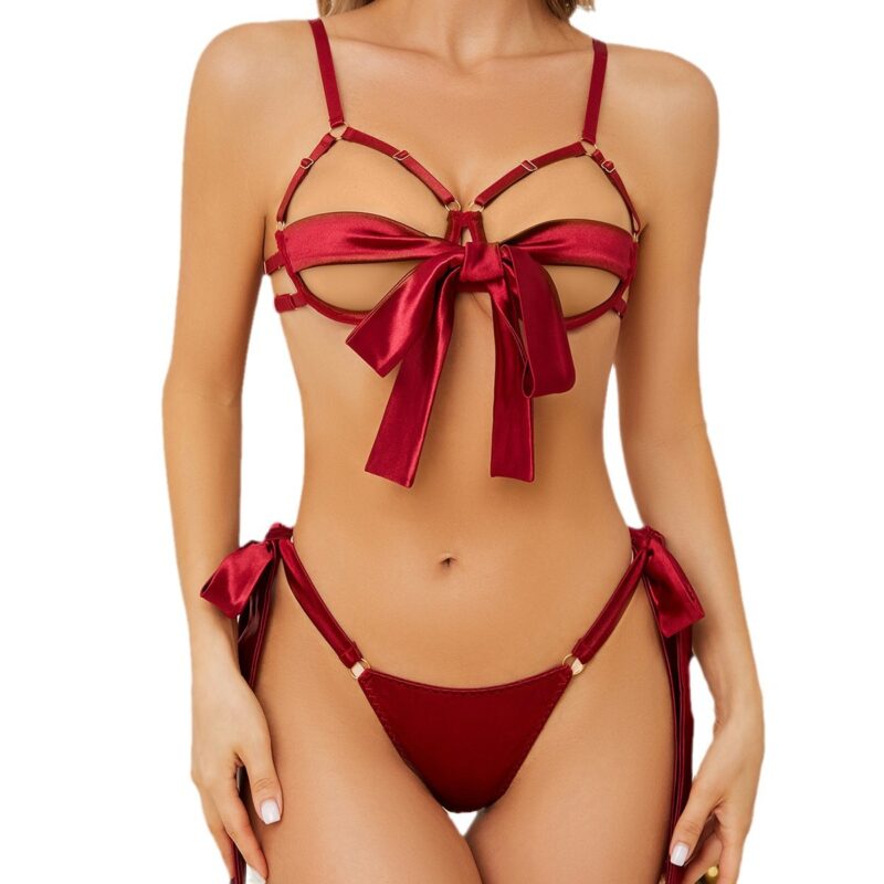 Sexy Lingerie Suit Christmas Bow Passion Temptation Uniform Women - Image 6