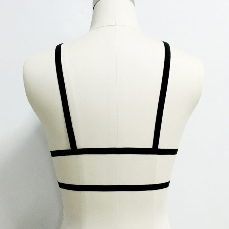 Pentagram Elastic Strappy Cage Bra Body Harness - Image 5